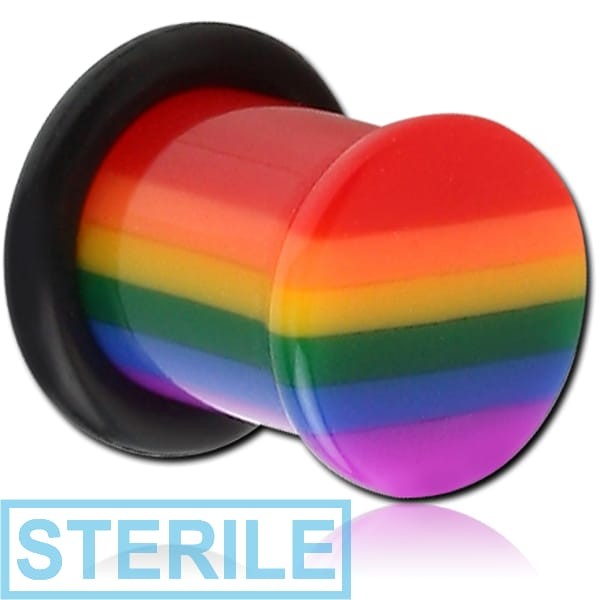 STERILE ACRYLIC SINGLE FLARED RAINBOW PLUG