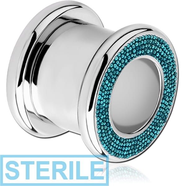 STERILE SURGICAL STEEL MULTICOLOUR BALLS ROUND-EDGE THREADED TUNNEL