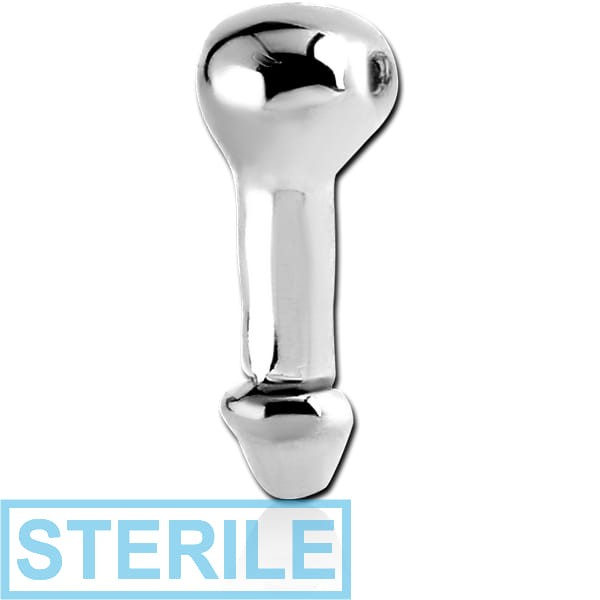 STERILE SURGICAL STEEL ATTACHMENT FOR BALL CLOSURE RING - PENIS