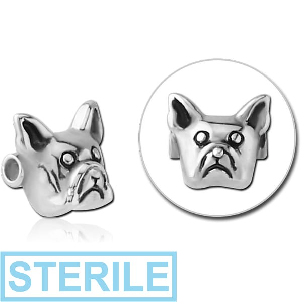STERILE SURGICAL STEEL ATTACHMENT FOR BALL CLOSURE RING - HEAD DOG
