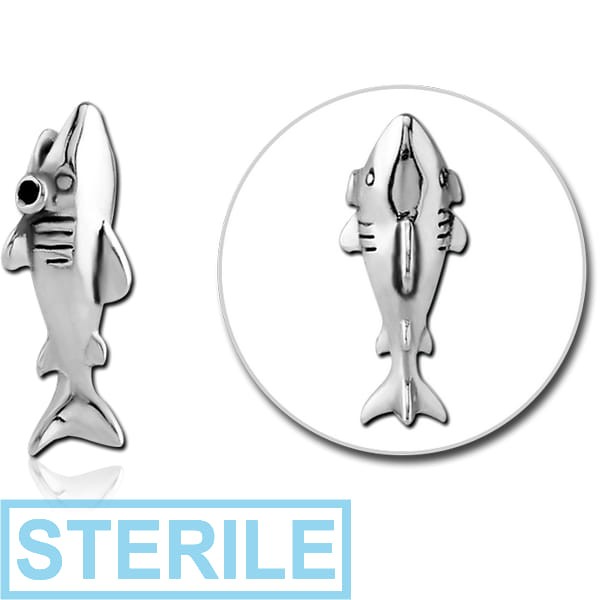 STERILE SURGICAL STEEL ATTACHMENT FOR BALL CLOSURE RING - SHARK