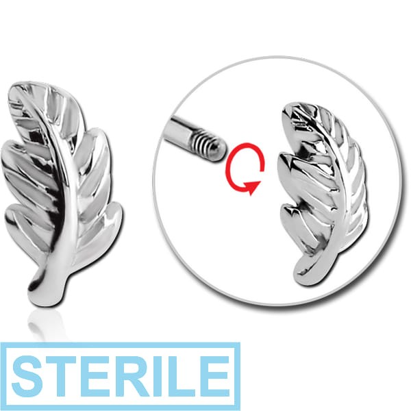 STERILE SURGICAL STEEL ATTACHMENT FOR 1.6 MM THREADED PIN - LEAF