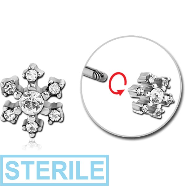 STERILE SURGICAL STEEL ATTACHMENT FOR 1.6 MM THREADED PIN - FLOWER