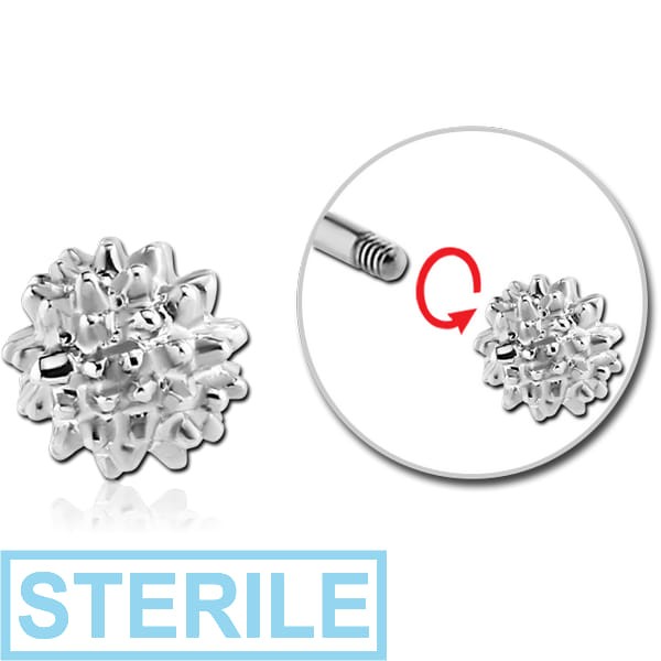 STERILE SURGICAL STEEL ATTACHMENT FOR 1.6 MM THREADED PIN - FLOWER