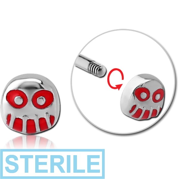 STERILE SURGICAL STEEL ATTACHMENT FOR 1.6 MM THREADED PINS - GHOST