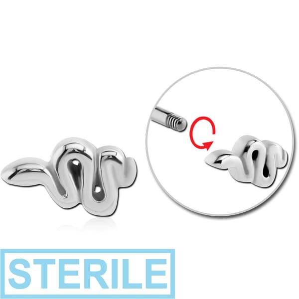 STERILE SURGICAL STEEL ATTACHMENT FOR 1.6 MM THREADED PINS - SNAKE
