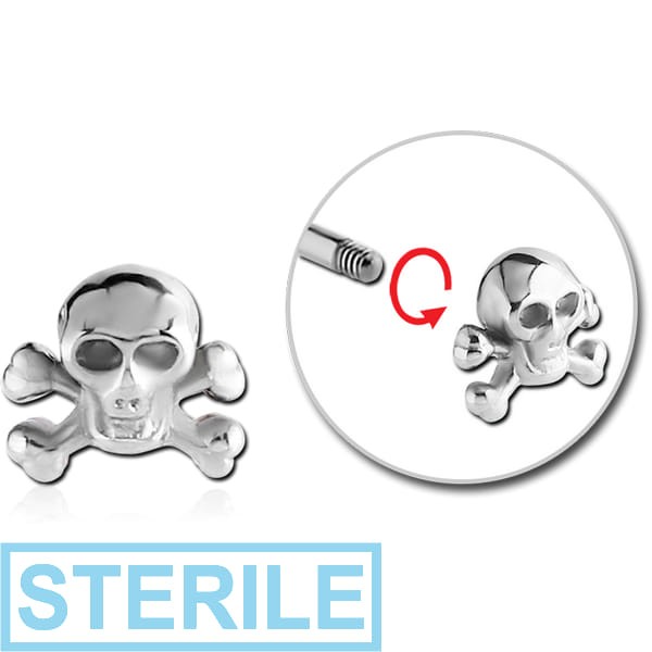 STERILE SURGICAL STEEL ATTACHMENT FOR 1.6 MM THREADED PINS - BONES SKULL