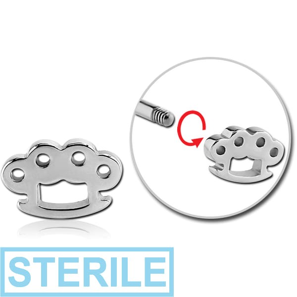 STERILE SURGICAL STEEL ATTACHMENT FOR 1.6 MM THREADED PINS - BRASS KNUCKLES