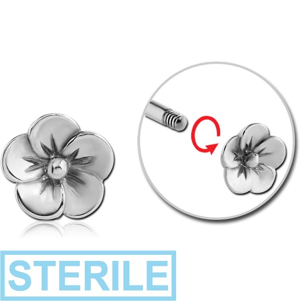 STERILE SURGICAL STEEL ATTACHMENT FOR 1.6 MM THREADED PINS - FLOWER
