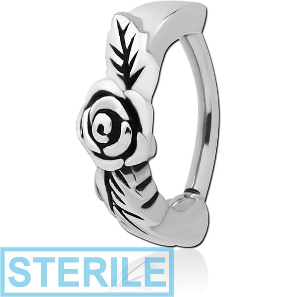 STERILE SURGICAL STEEL BELLY CLICKER - ROSE