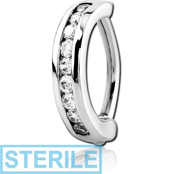 STERILE SURGICAL STEEL JEWELLED BELLY CLICKER