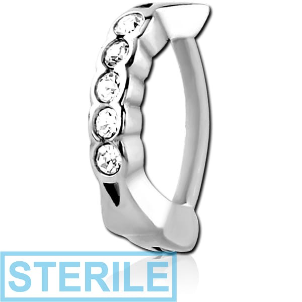 STERILE SURGICAL STEEL JEWELLED BELLY CLICKER