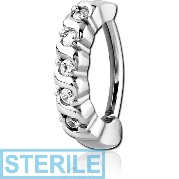 STERILE SURGICAL STEEL JEWELLED BELLY CLICKER