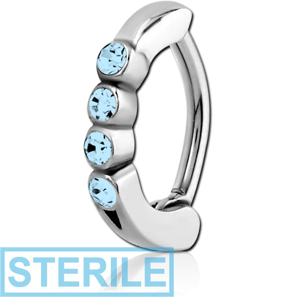 STERILE SURGICAL STEEL JEWELLED BELLY CLICKER