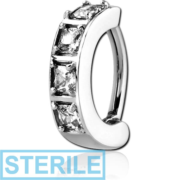 STERILE SURGICAL STEEL JEWELLED BELLY CLICKER