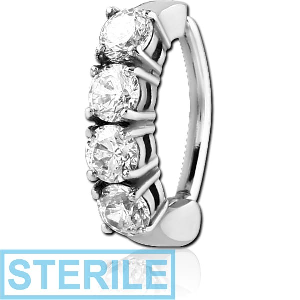 STERILE SURGICAL STEEL JEWELLED BELLY CLICKER