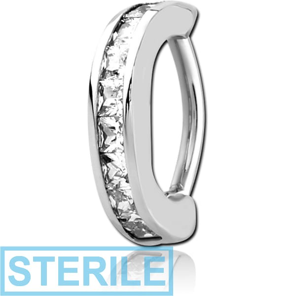 STERILE SURGICAL STEEL JEWELLED BELLY CLICKER