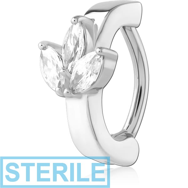 STERILE SURGICAL STEEL JEWELLED BELLY CLICKER