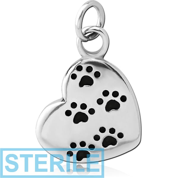 STERILE SURGICAL STEEL CHARM - HEART