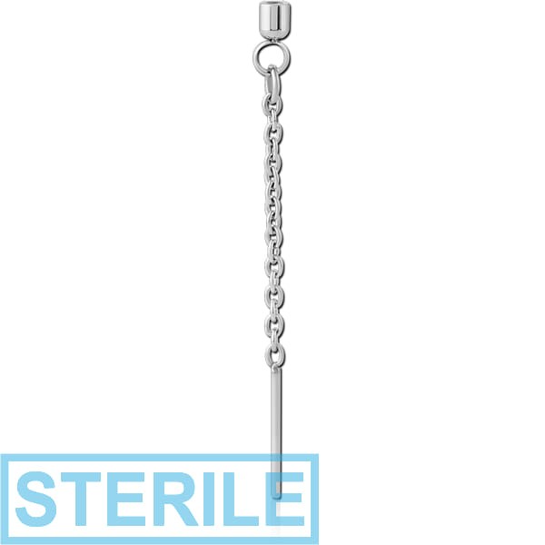 STERILE SURGICAL STEEL SCREW ON CHARM WITH MICRO THREADED CUP