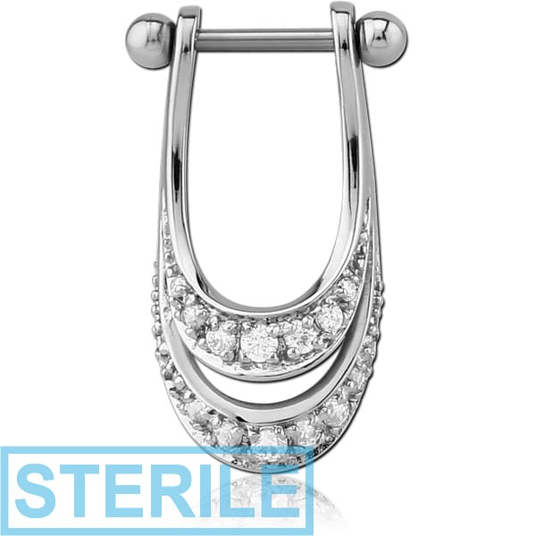 STERILE SURGICAL STEEL JEWELLED CARTLAGE SHIELD