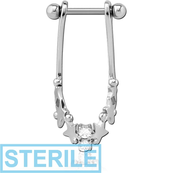 STERILE SURGICAL STEEL JEWELLED CARTLAGE SHIELD - STARS
