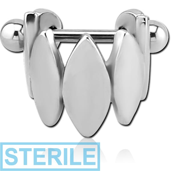STERILE SURGICAL STEEL CARTILAGE SHIELD - SURFBOARD