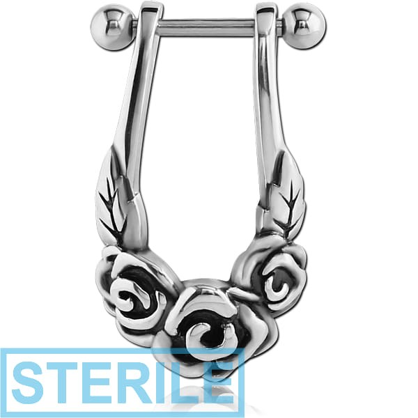 STERILE SURGICAL STEEL CARTILAGE SHIELD - ROSES