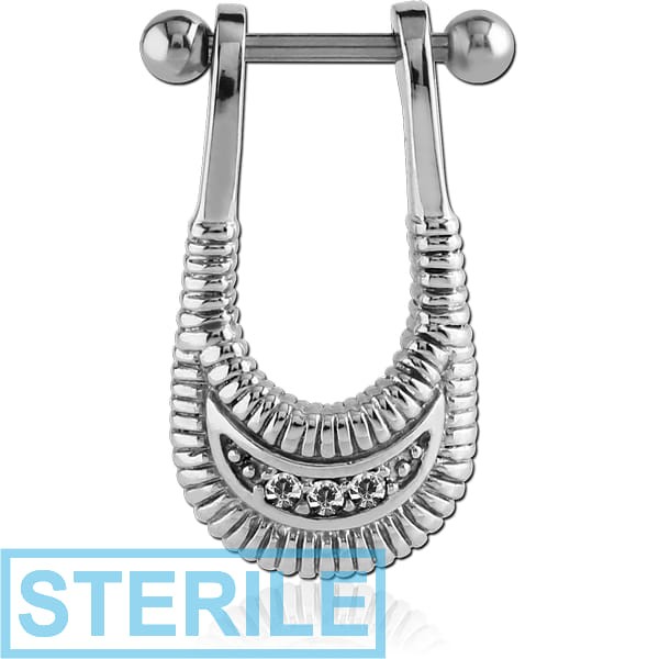 STERILE SURGICAL STEEL JEWELLED CARTILAGE SHIELD
