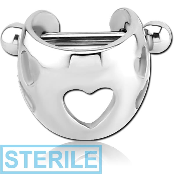 STERILE SURGICAL STEEL CARTILAGE SHIELD - HEARTS