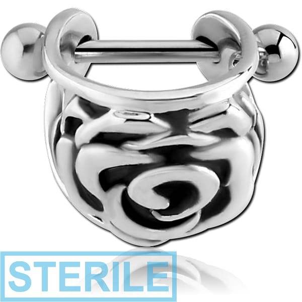 STERILE SURGICAL STEEL CARTILAGE SHIELD - ROSE