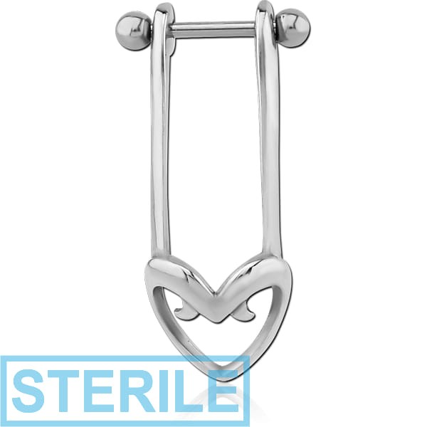 STERILE SURGICAL STEEL CARTILAGE SHIELD - DEVIL HEART