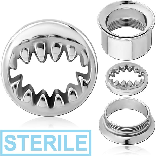STERILE SURGICAL STEEL DISC ATTACHMENT FOR THREADED TUNNEL SIZE 10.0 - TOOTH
