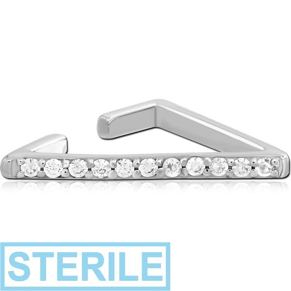 STERILE SURGICAL STEEL JEWELLED EAR CUFF