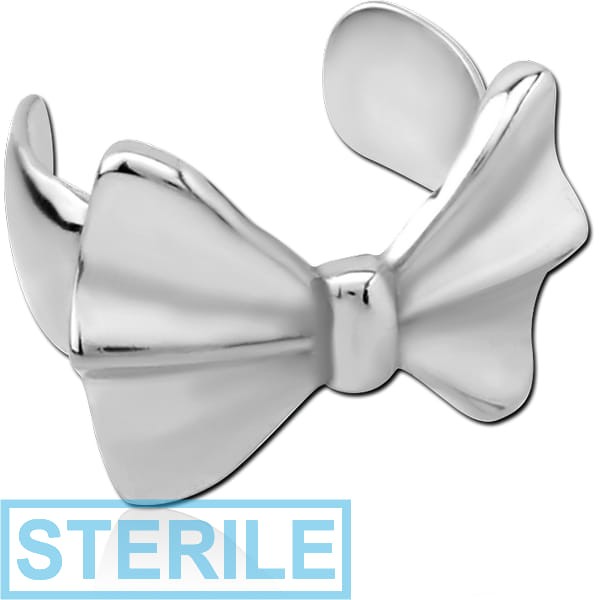 STERILE SURGICAL STEEL EAR CUFF - BOW