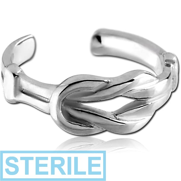 STERILE SURGICAL STEEL EAR CUFF - KNOT