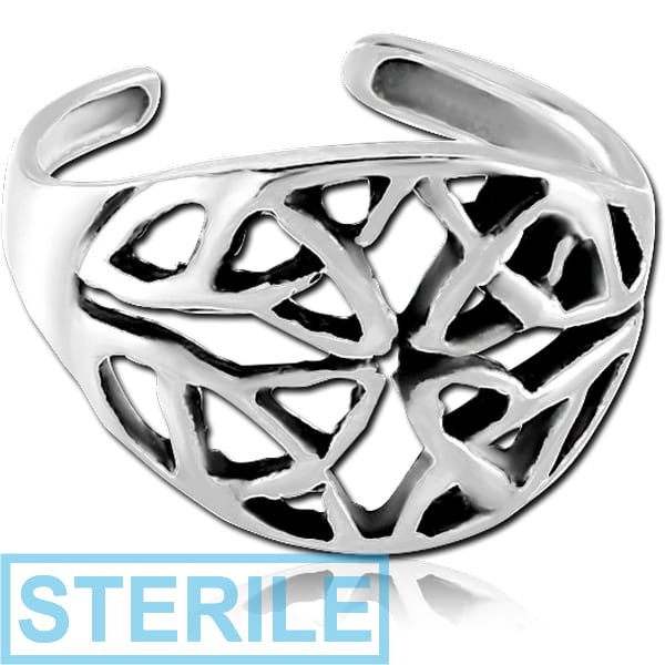 STERILE SURGICAL STEEL EAR CUFF