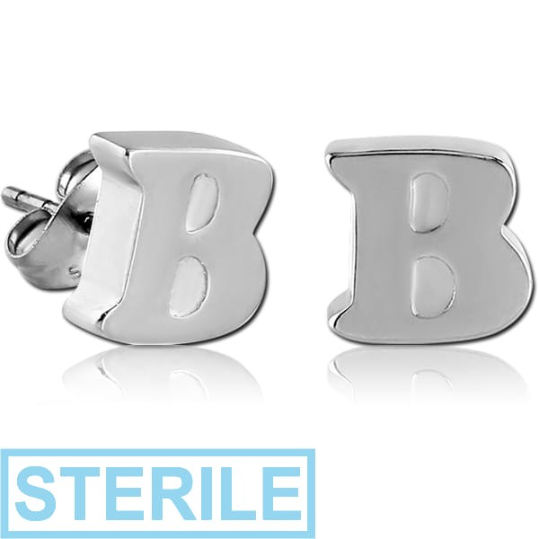 STERILE SURGICAL STEEL EAR STUDS PAIR - B