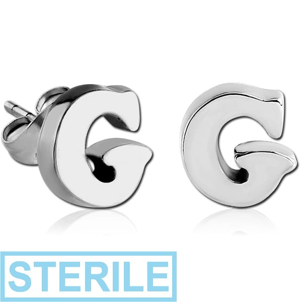 STERILE SURGICAL STEEL EAR STUDS PAIR - G
