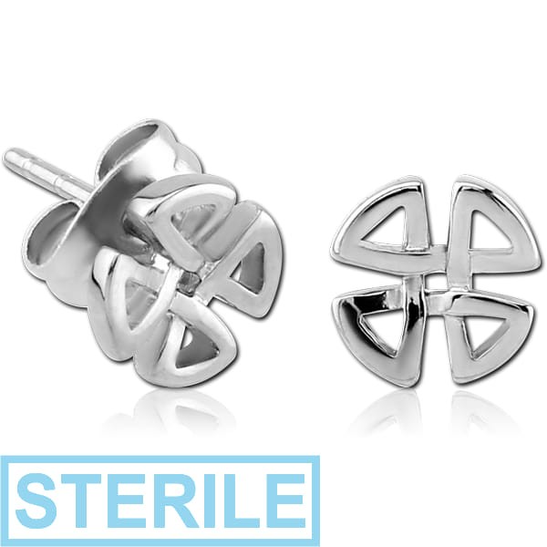 STERILE SURGICAL STEEL EAR STUDS PAIR