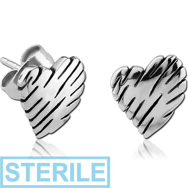 STERILE SURGICAL STEEL EAR STUDS PAIR
