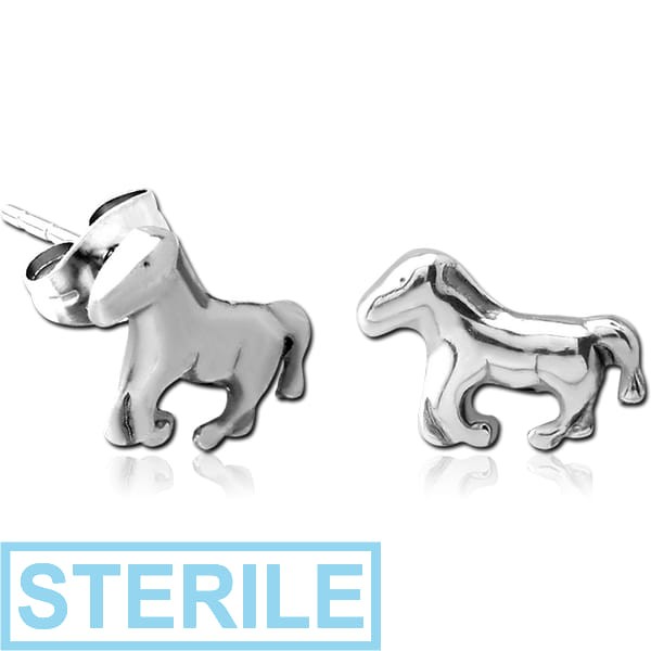 STERILE SURGICAL STEEL EAR STUDS PAIR
