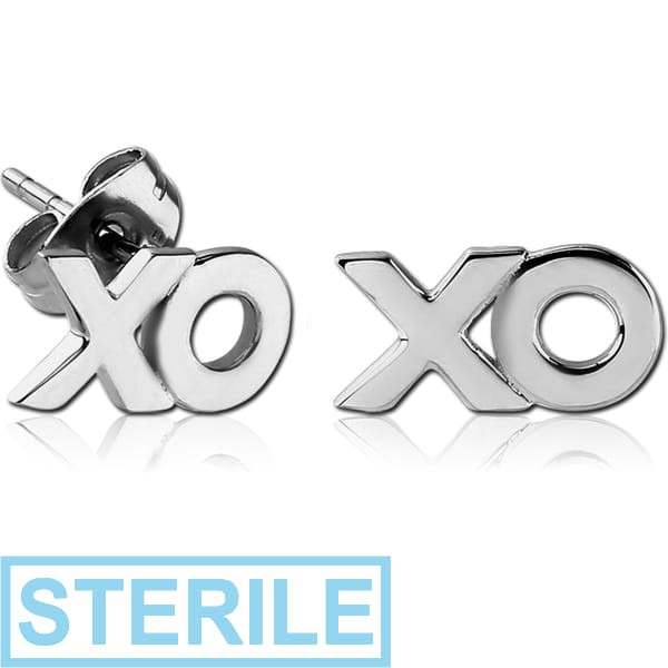 STERILE SURGICAL STEEL EAR STUDS PAIR