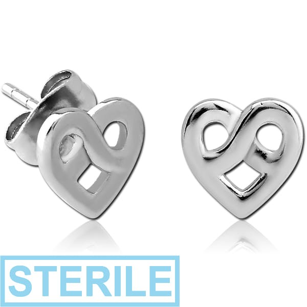 STERILE SURGICAL STEEL EAR STUDS PAIR