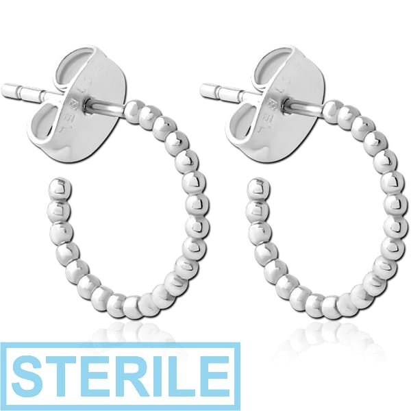 STERILE SURGICAL STEEL EAR STUDS PAIR