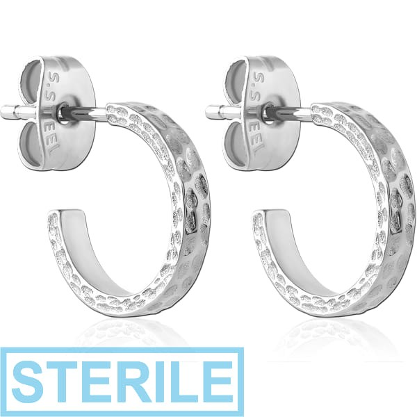 STERILE SURGICAL STEEL EAR STUDS