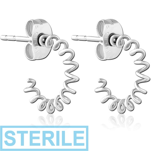 STERILE SURGICAL STEEL EAR STUDS