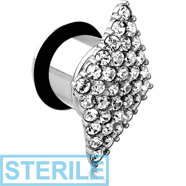 STERILE SURGICAL STEEL JEWELLED SINGLE RIDGED TUNNEL - PARALLELOGRAM
