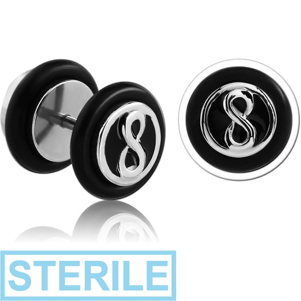 STERILE SURGICAL STEEL FAKE PLUG - INFINITY