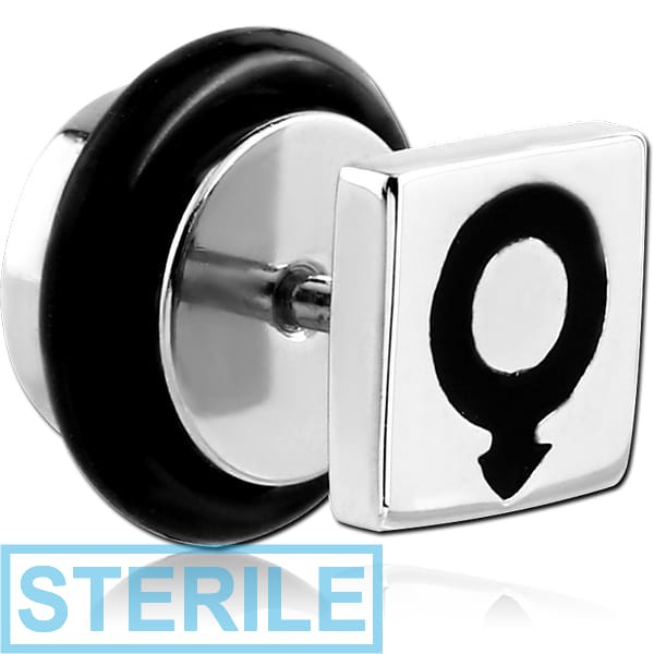 STERILE SURGICAL STEEL FAKE PLUG - MALE SIGN